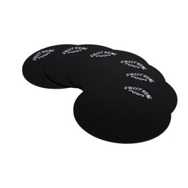Hermia Juego de Salvamanteles de Madera Negro, 6 Piezas